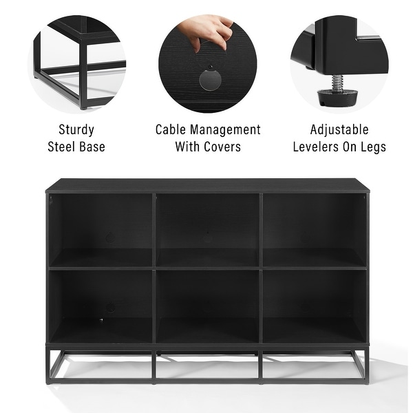 Crosley Enzo 6 Cube Record Player Stand With Vinyl Storage - On