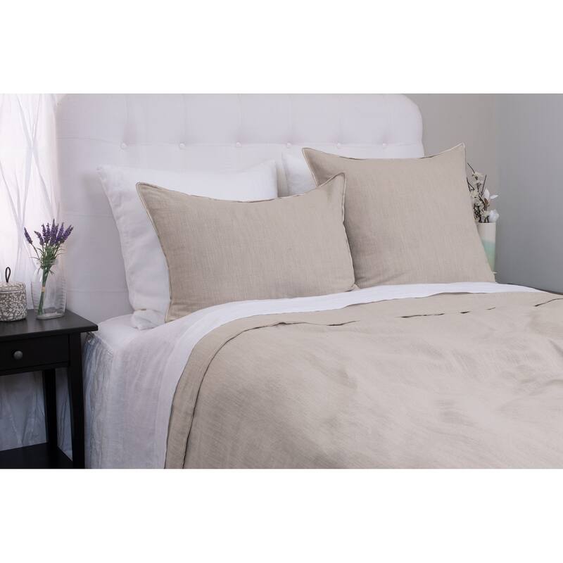 Harlow Sham, Natural, Euro - Euro Square - Natural