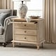 preview thumbnail 35 of 52, Muriel Farmhouse 3 Drawers End Table with Built-In Outlets by HULALA HOME Natural