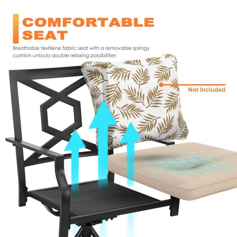Outdoor Set With Swivel Chairs