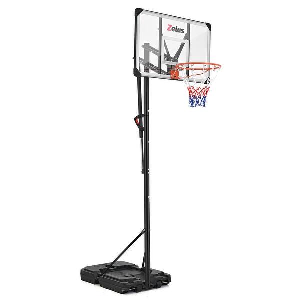 slide 2 of 8, Zelus 5.5-10 ft. Adjustable Heights Portable Outdoor Basketball Hoop