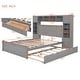 preview thumbnail 62 of 105, Modern Platform Bed with Integrated Cabinet, Trundle Bed and Drawers