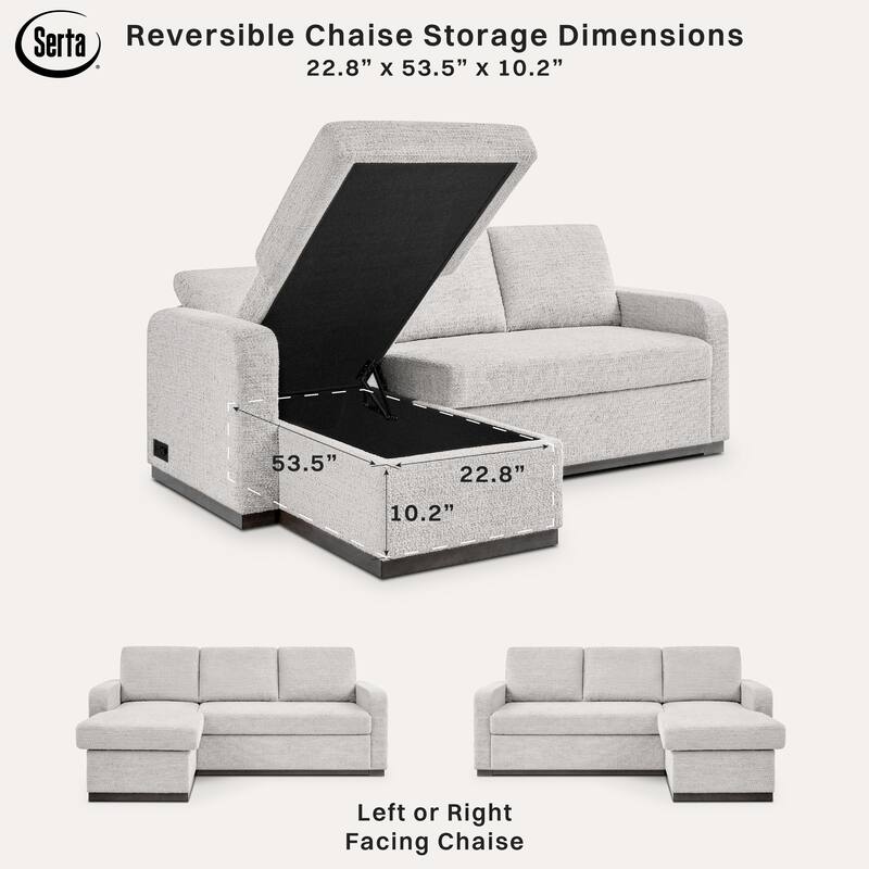 Serta Hayden Convertible Sectional Sofa with Storage