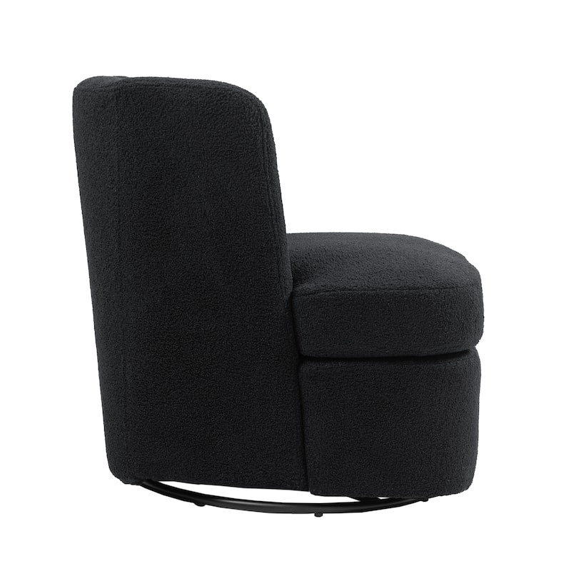 Upholstered Swivel Barrel Accent Chair (Set of 2)