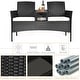 preview thumbnail 6 of 7, Costway Patio Rattan Conversation Set Seat Sofa Cushioned Loveseat