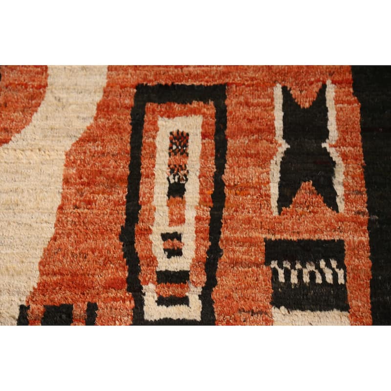 Geometric Moroccan Oriental Rug Handmade Bedroom Wool Carpet - 5'1" x 6'8"
