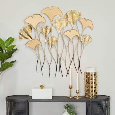 Gold Metal Bohemian Nature Wall Decor