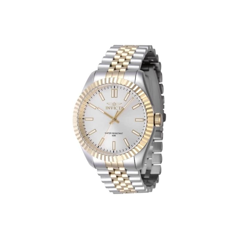 Invicta Men's 47484 Specialty Quartz 3 Hand Silver Dial Watch