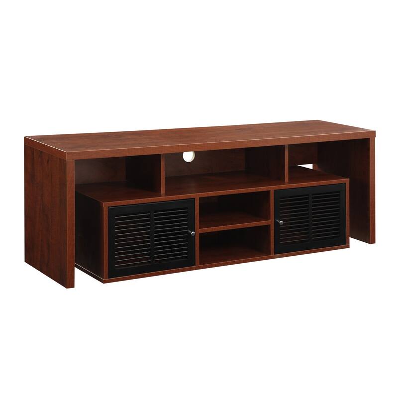 Convenience Concepts Lexington 65 inch TV Stand with Storage Cabinets and Shelves - Cherry