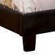 preview thumbnail 2 of 3, Platform Style Leatherette Full Size Bed with Curved Headboard, Brown