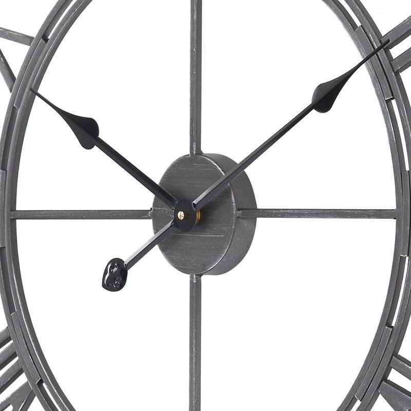 UTOPIA ALLEY Oversized Roman Round Wall Clock, Large Wall Clock, Big Clocks for Living Room Decor, 27 inch Diameter
