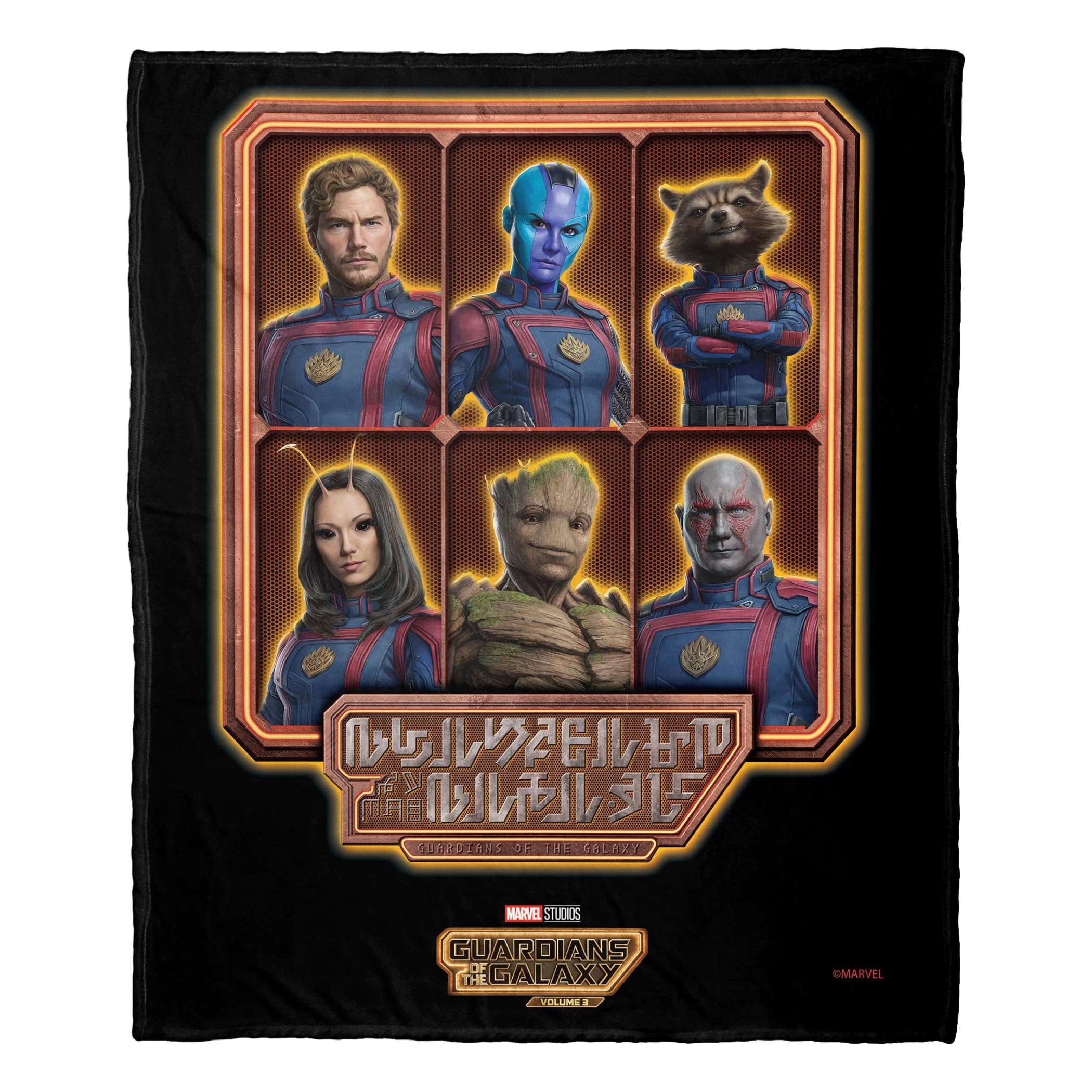Marvel Guardians Of The Galaxy 3 The Guardians Silk Touch Throw Blanket