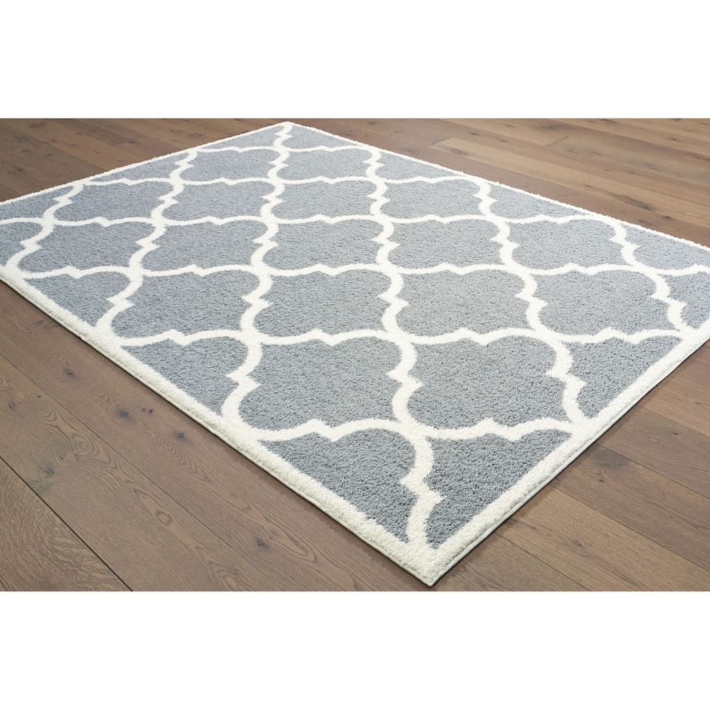Style Haven Valentina Scallop Lattice Microfiber Area Rug