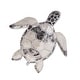 preview thumbnail 1 of 2, Sea Turtle Small Wall Decor Pewter Checkered