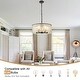 preview thumbnail 43 of 46, 5-Light Modern Candlestick Hanging Linear Chandelier Lighting with Glass Sheet for Kitchen Island