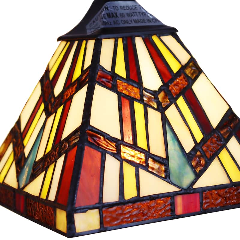 Tiffany-Style Mission Design 5-light Blackish Bronze Chandelier