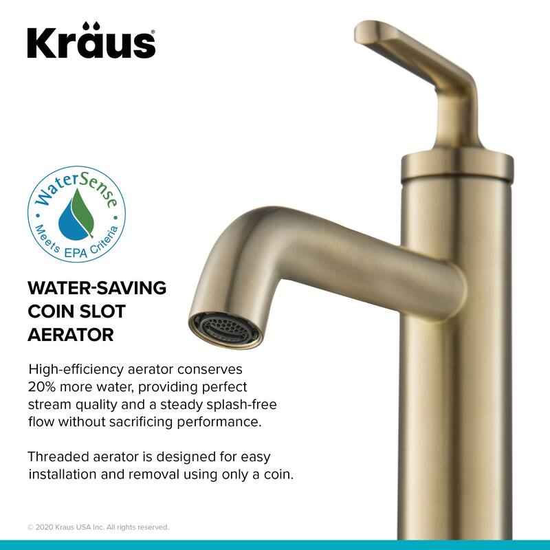 Kraus Ramus 1.2 GPM Single Hole Bathroom Faucet with Pop-Up Drain