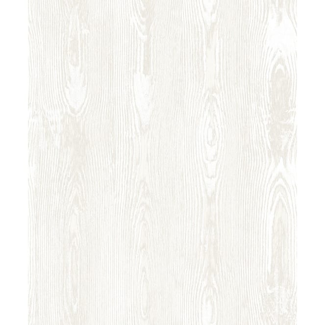 Brewster Jaxson White Faux Wood Wallpaper - 21in x 396in x 0.025in