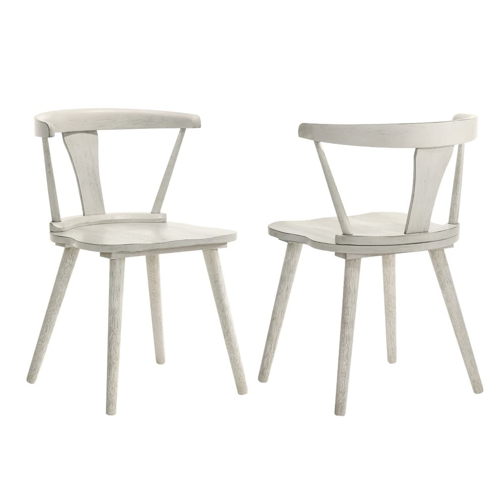 2 Pieces Set Dining Side Chair Rustic Modern Farmhouse Design Retro Design Easy To Assembly