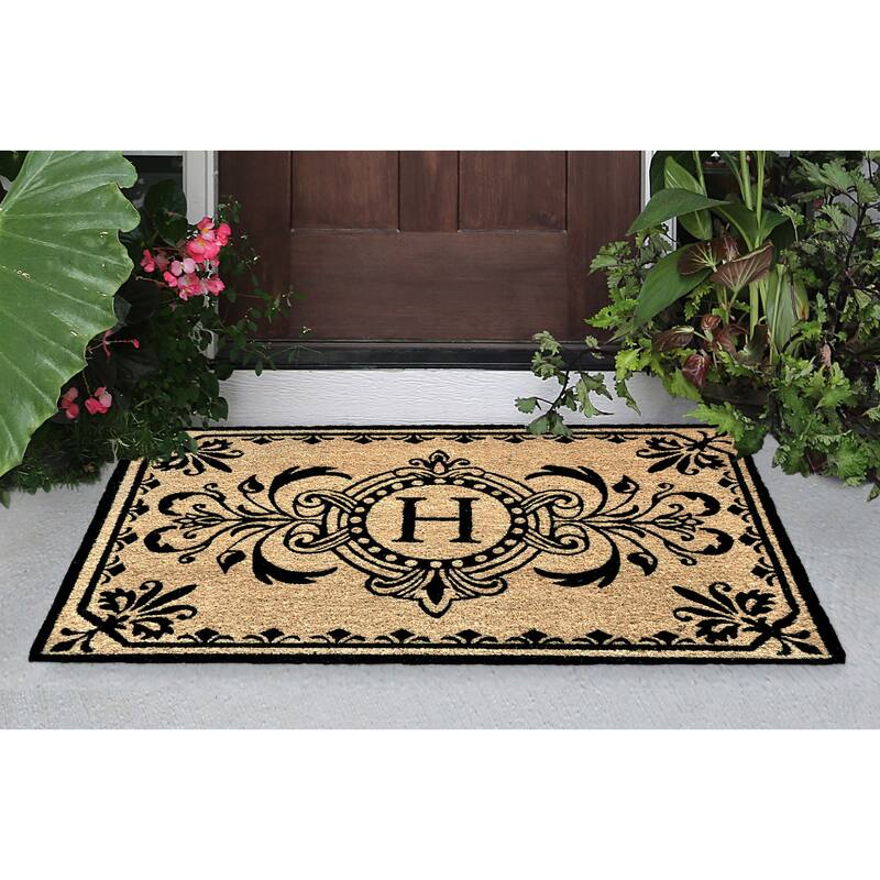 Liora Manne Dwell Vine Outdoor Mat Black