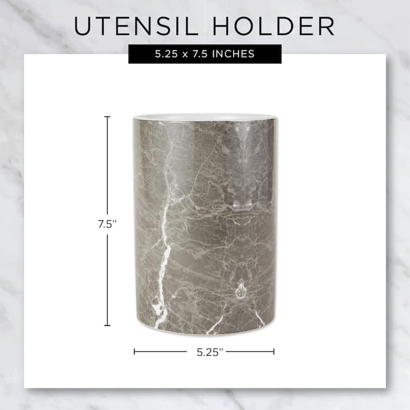 DII Marble Ceramic Utensil Holder