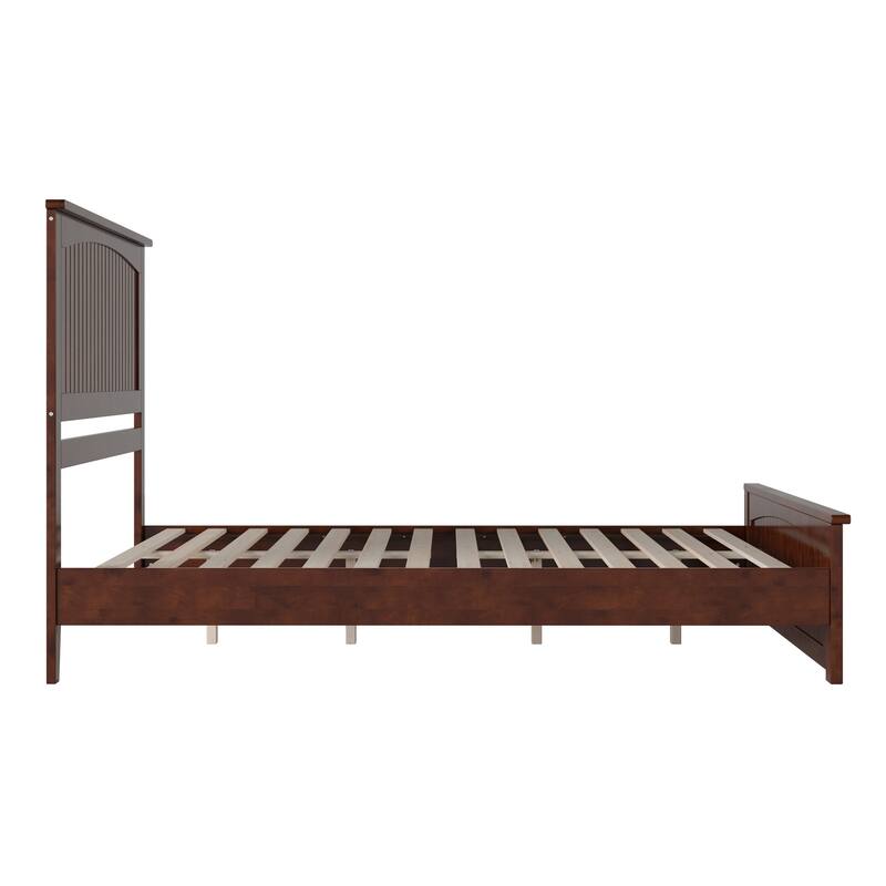 Naples Solid Wood Low Profile Platform Bed with Matching Footboard