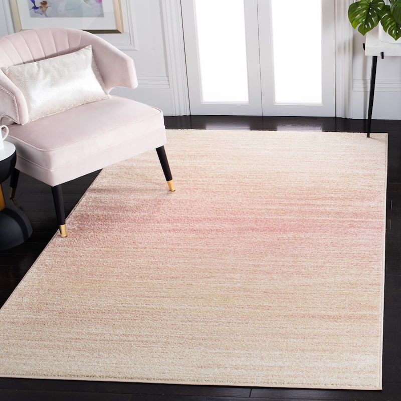 SAFAVIEH Adirondack Muzeyyen Ombre Distressed Rug - 5'1" x 7'6" - Pink/Ivory