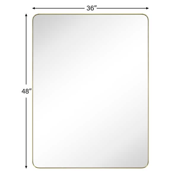 dimension image slide 7 of 16, TEHOME Kengston Modern & Contemporary Rectangular Bathroom Vanity Mirror