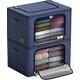 preview thumbnail 7 of 11, Storage Bins, Foldable Stackable Container Organizer Set with Large Window & Carry Handles
