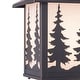 preview thumbnail 7 of 7, Yosemite 1L Bronze Rustic Outdoor Tree Post Light White Glass - 8-in W x 14-in H x 8-in D