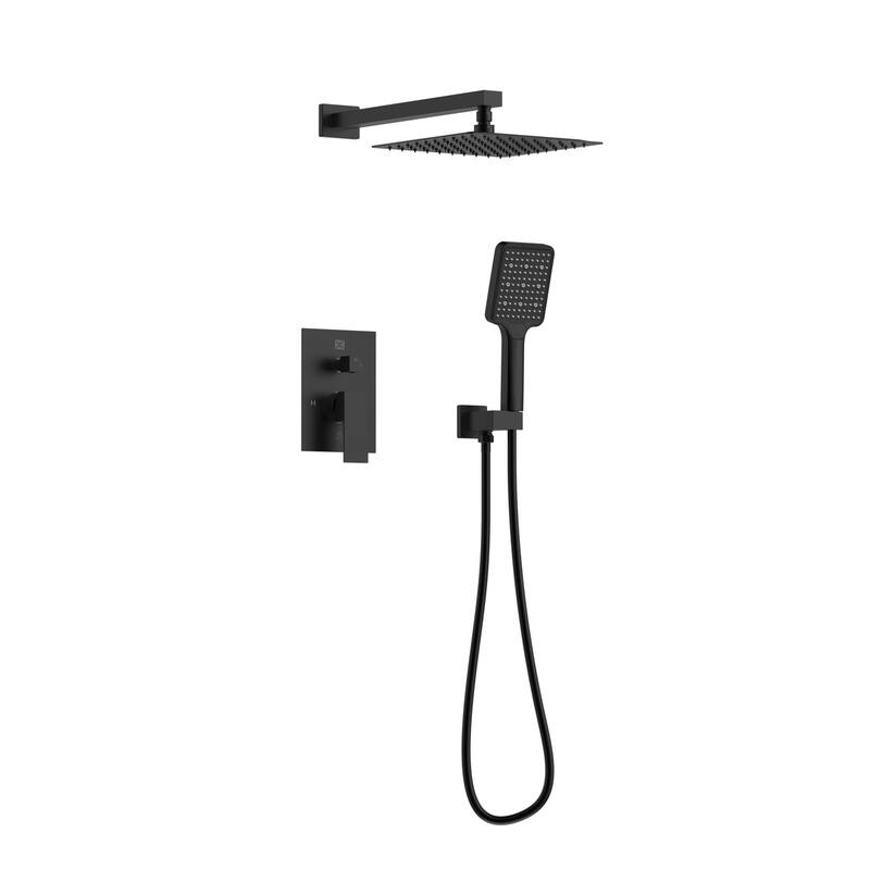 Indigo Home Complete Shower Faucet System with Rough-in Valve - Matte Black