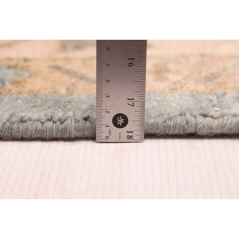 ECARPETGALLERY Hand-knotted Modern Oushak Light Denim Blue Wool Rug - 10'1 x 13'10