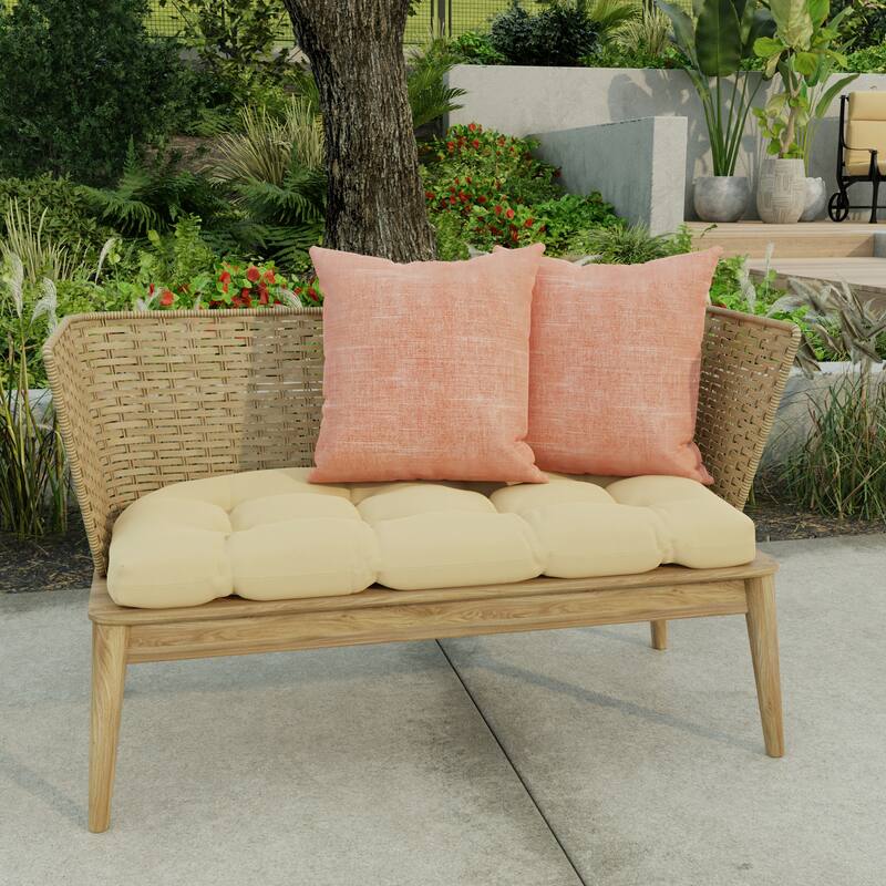 18" x 18" Outdoor Throw Pillow - Set of 2 - 18'' L x 18'' W x 4'' H