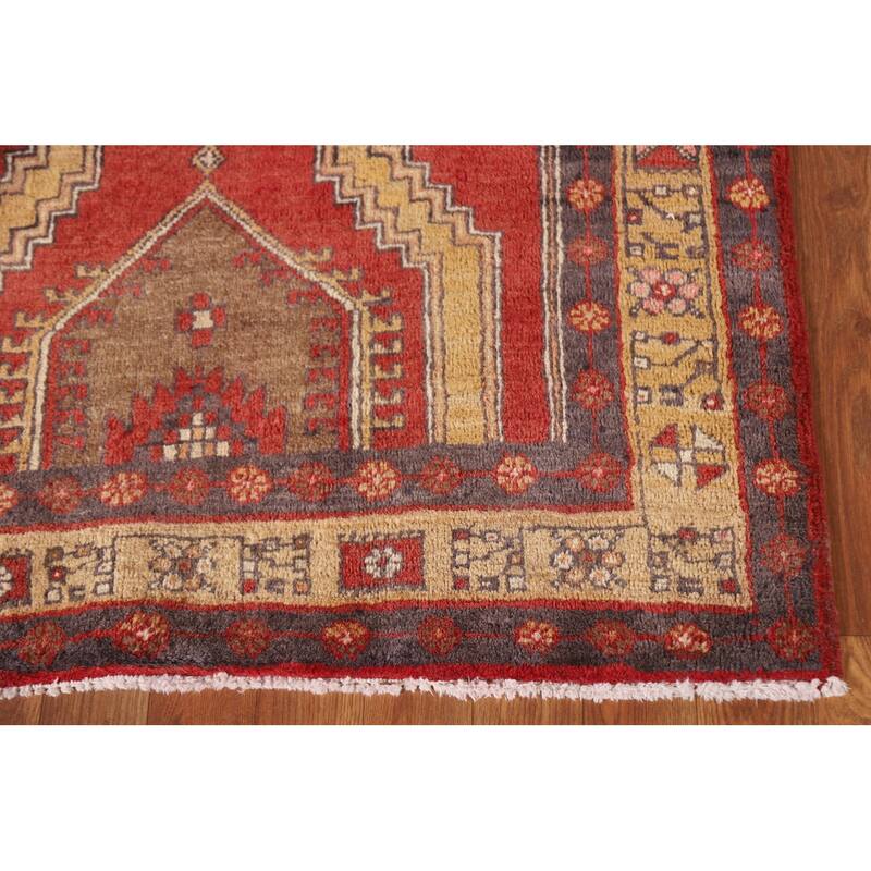 Vegetable Dye Ardebil Persian Runner Rug Hand-knotted Wool Carpet - 3'3"x 12'8"