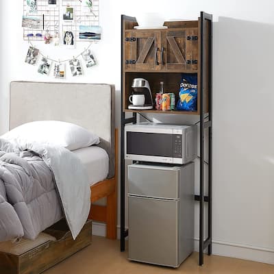 Yak About It® Dorm Hutch - Over the Fridge Organizer by DormCo - 23.60"L x 9.85"D x 74"H