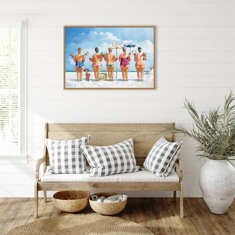 No Alcohol Beyond this Point No. 2 by Ronald West Framed Canvas Wall Art Print