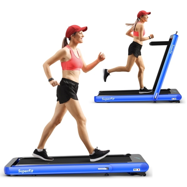 Gymax folding electric treadmill running fitness shop machine 800w
