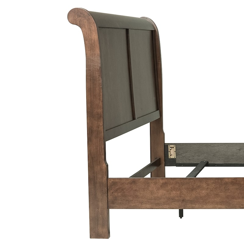 Rustic Traditions Rustic Cherry King California Sleigh Bed