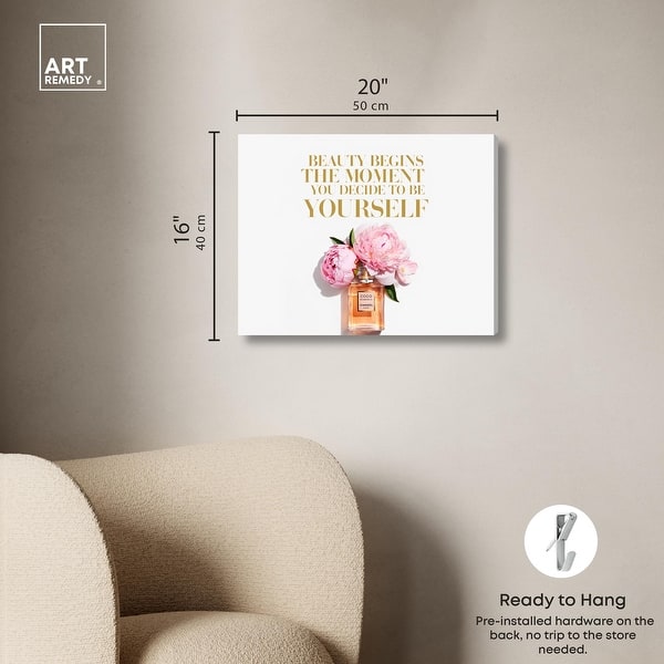 dimension image slide 1 of 5, Decidedly Beautiful Fun Quotes Canvas Print by Art Remedy