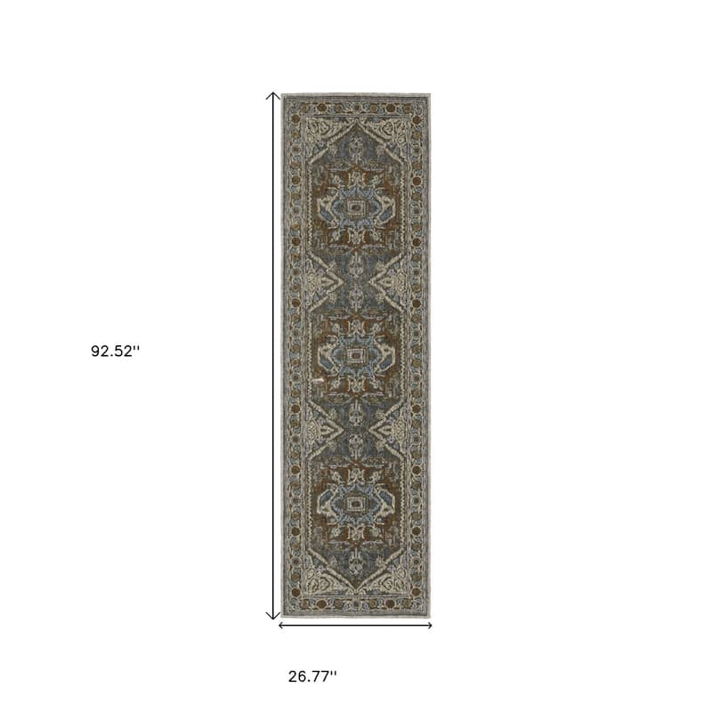 HomeRootsMedallion Traditional Runner Area Rug