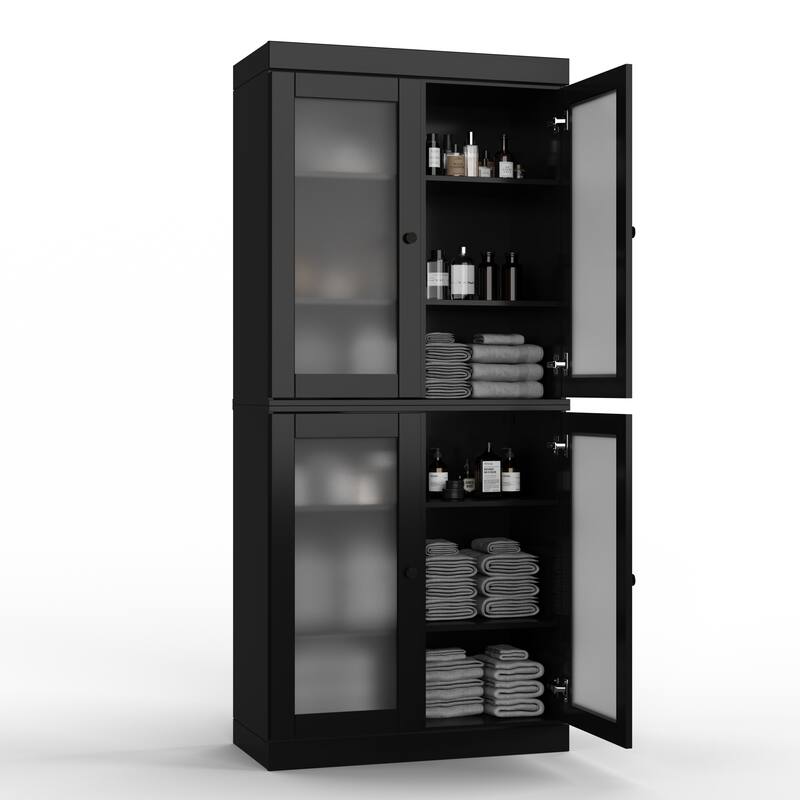 100% Solid Wood 32" Bathroom Cabinet with Optional Doors by Palace Imports