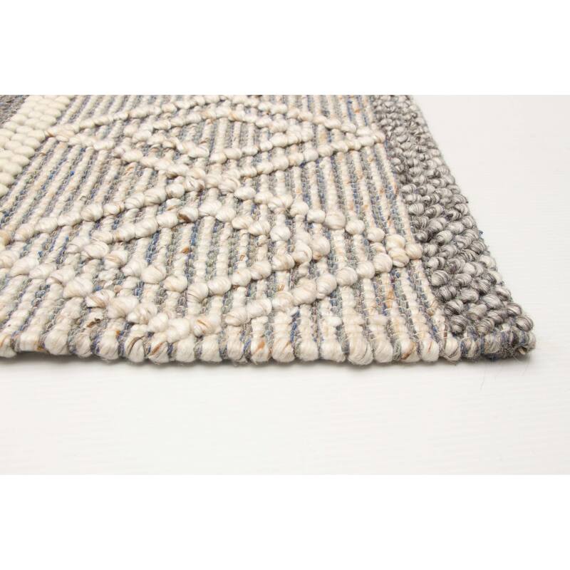 ECARPETGALLERY Braid weave Sienna Brown Wool Rug - 6'2 x 9'1