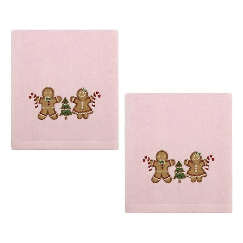 Avanti Gingerbread People 2-Pack Hand Towel Set
