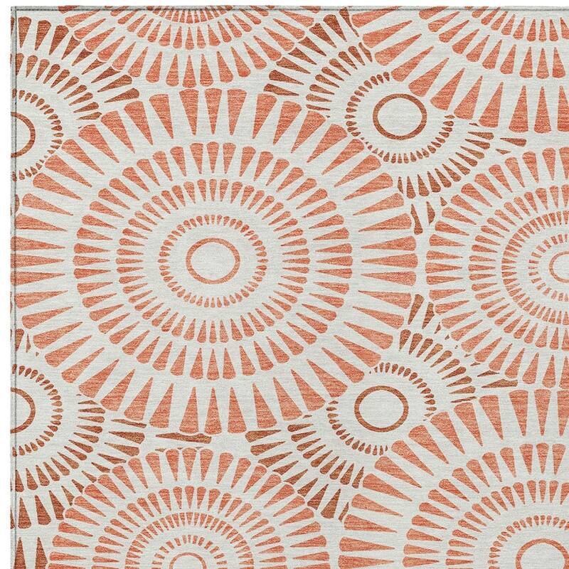 HomeRoots Geometric Transitional Rectangle Outdoor Rug