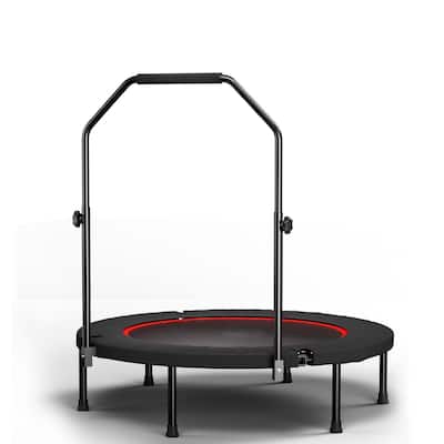 40inch Foldable Trampoline With Handle-Premium-Elastic -Black