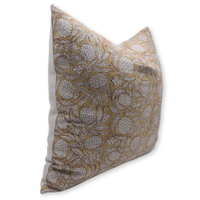Linen Outdoor Sofa Block print pillow Cover - Merakhi
