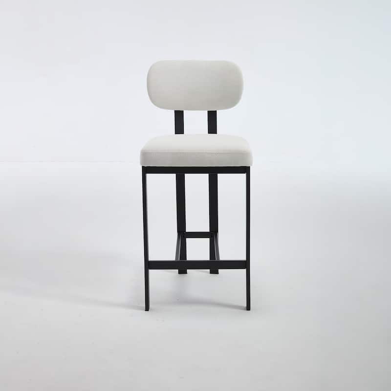 Upholstered Counter Height Bar Stools Side Chairs Set of 2
