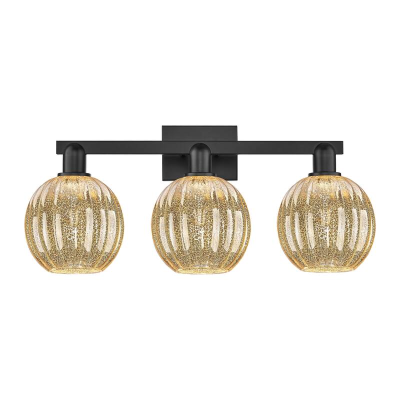 Innovations Lighting Downtown Urban - Preston - 3 Light 26" Globe Shade Bath Vanity Light
