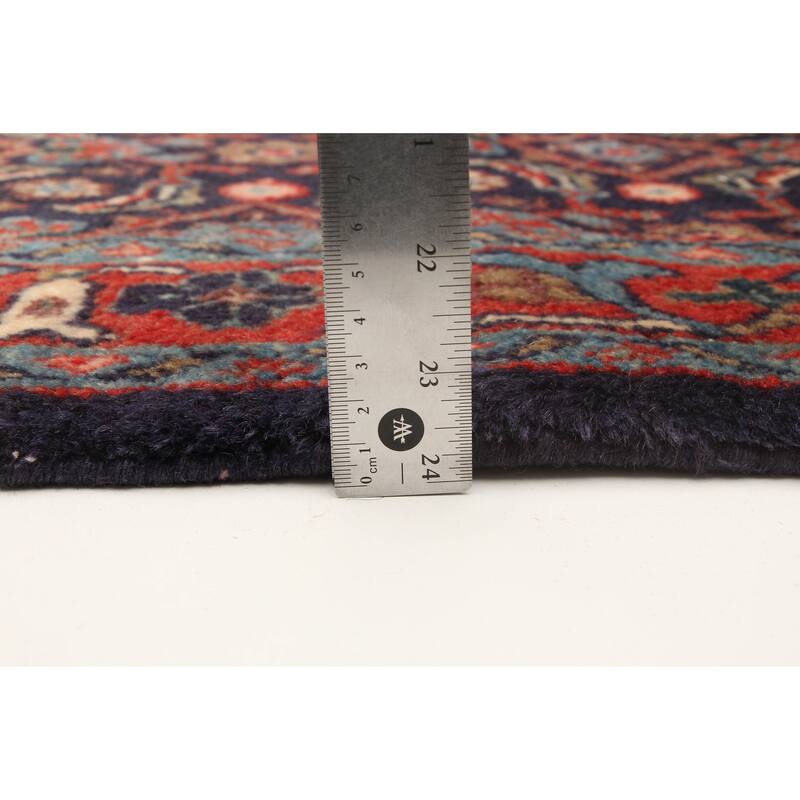 ECARPETGALLERY Hand-knotted Andelz Navy Wool Rug - 3'7 x 10'4