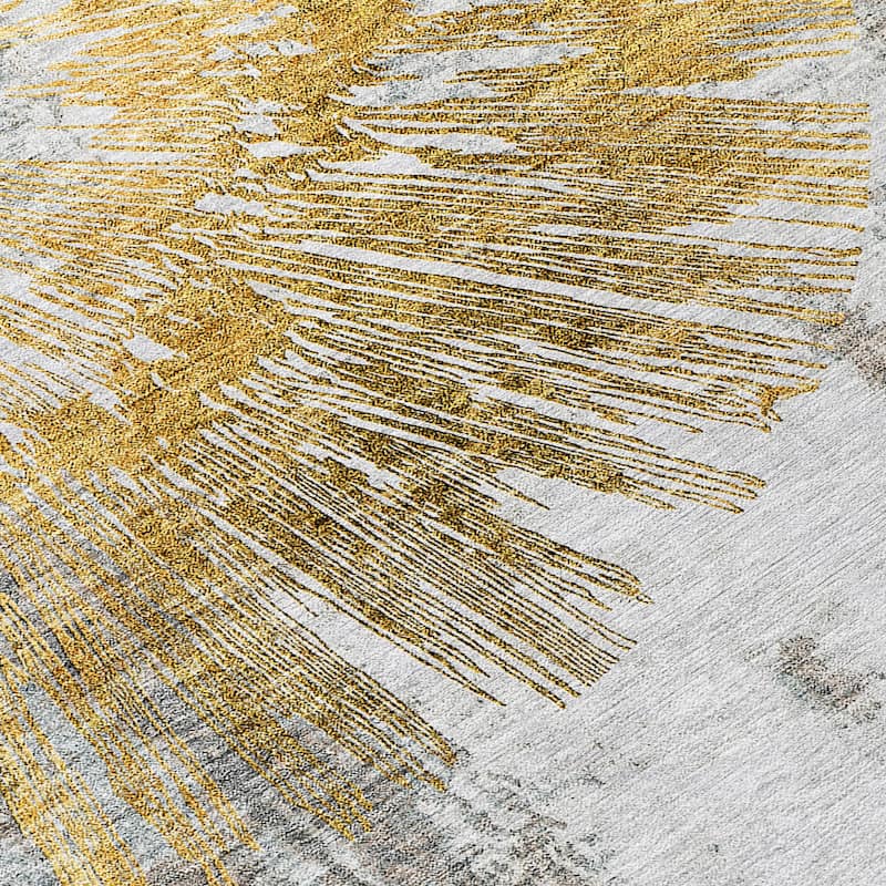 Machine Washable Indoor/ Outdoor Chantille Contemporary Starburst Rug